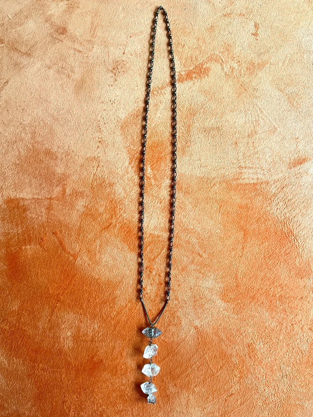 Luiny Brass Crystal Pendant Necklace - Women Jewelry